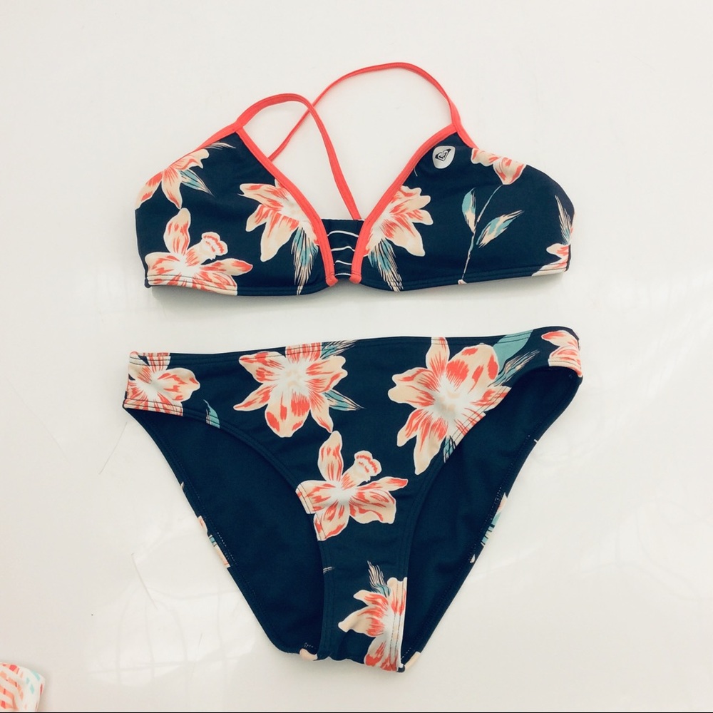 Navy/pink Roxy 12 XL Bikini Cross-back 2 piece
